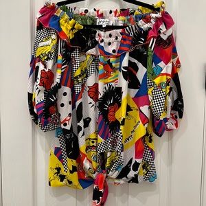 Gorgeous French designer Jeff Gullamann Paris off the shoulder top